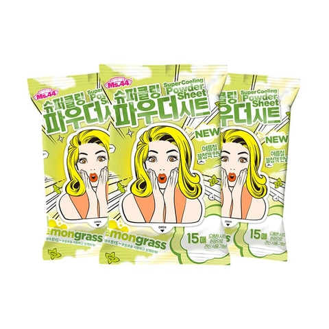 [64%할인] 미스사사 슈퍼 쿨링 파우더시트 3개 세트 대표이미지 1번째